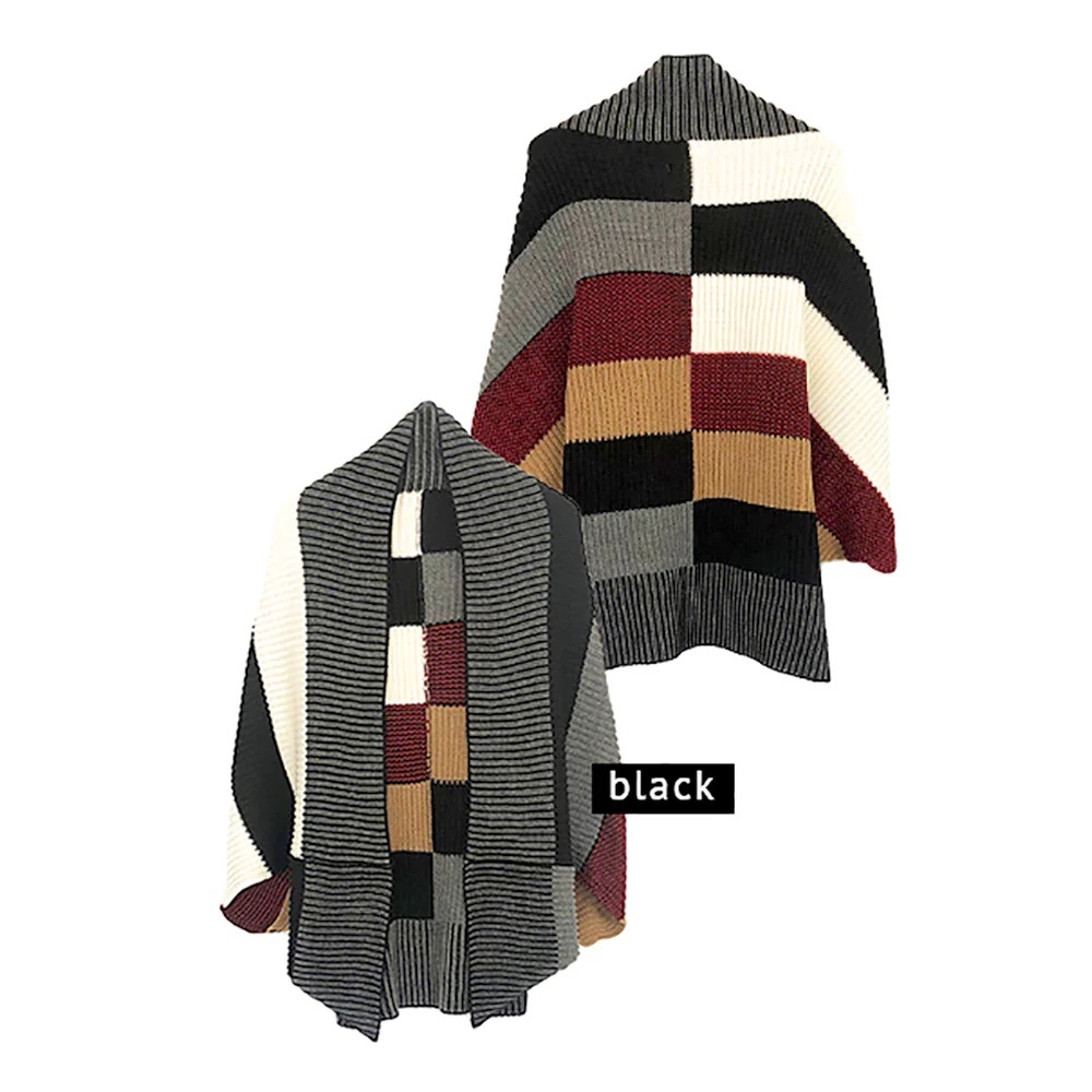 Multicolor Striped Knit Cocoon Cardigan